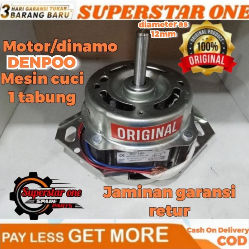 dinamo/motor mesin cuci 1 tabung denpoo