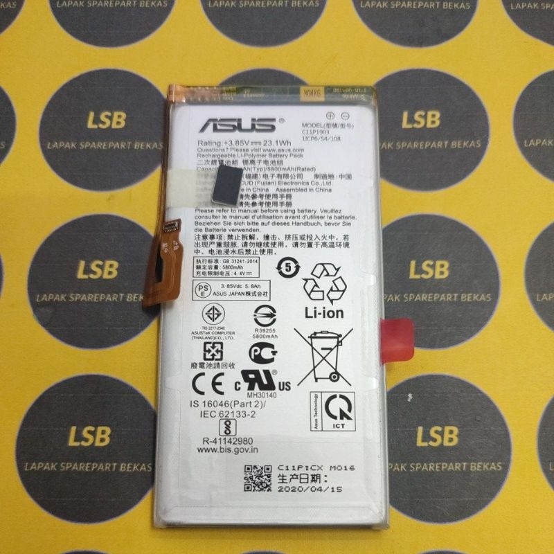 BATTERY BATTRE BATERAI ASUS ROG PHONE 3 ZS661KS C11P1903 ORIGINAL