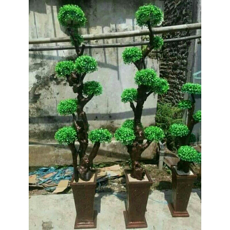 BONSAI ARTIFICIAL JUMBO//BUNGA SUDUT//BUNGA IMITASI+POT