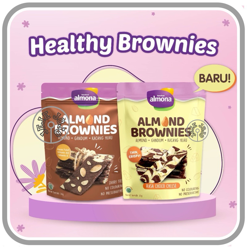 

Almona Almond Brownies - Brownies Tipis - Snack Sehat - Asi Booster - Cemilan Busui