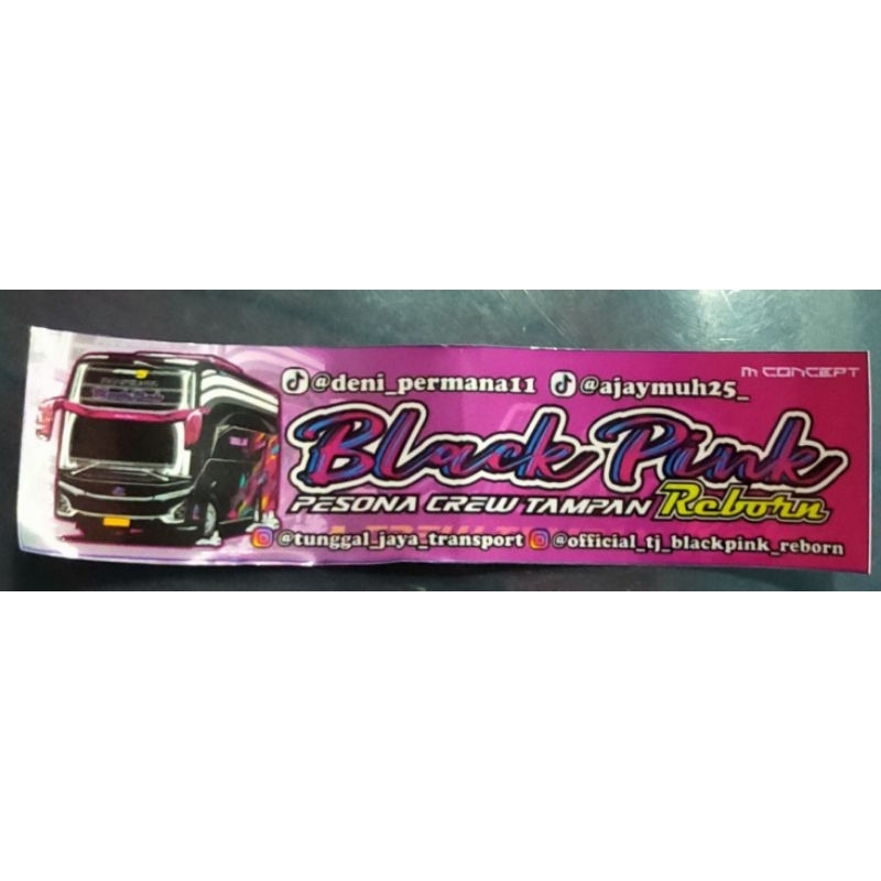

stiker Basuri black pink