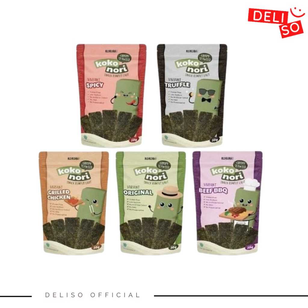 

Kokobi Crispy Seaweed Koko Nori Snack Rumput Laut 20gr