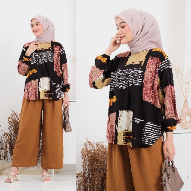 RAYON SET MOTIF | SETELAN RAYON MIX CRINKLE TERBARU KEKINIAN 2023
