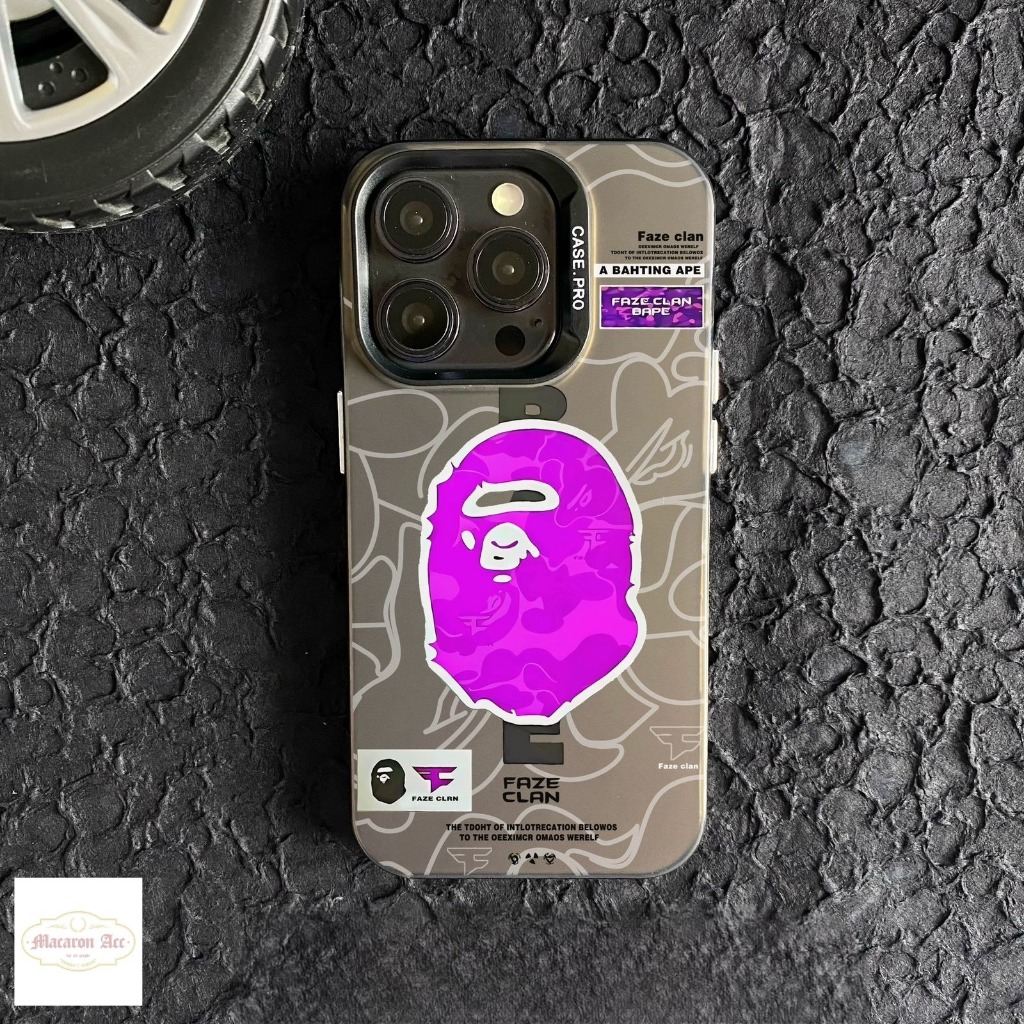 RCI200 PREMIUM MATTE HARD CASING TRENDY BAPE CASE UNTUK IPHONE 7 8 7+ 8+ X XS XR 11 12 13 14 15 16 1