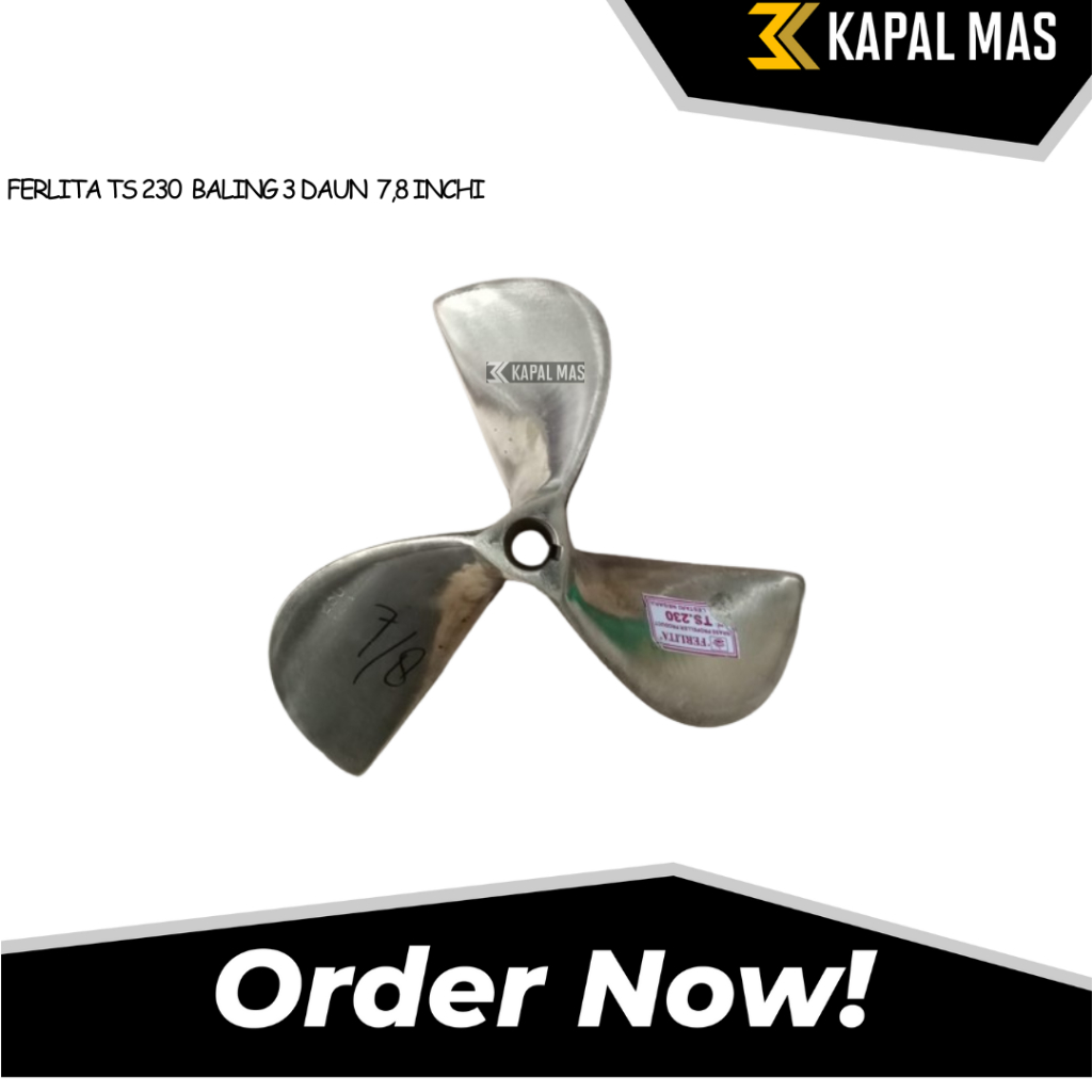 BALING BALING KAPAL FERLITA TS230 x 3 DAUN/ BALING MESIN KAPAL KATINTING PERAHU