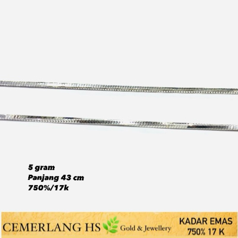 kalung emas 750%/17k
