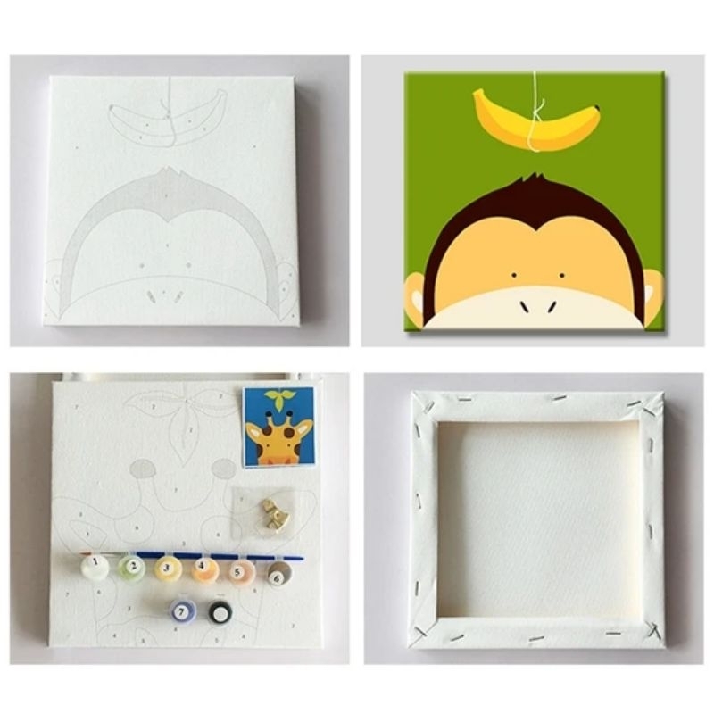 

HJK Paint By Numbers 20x20CM Lukisan Kanvas Best Seller