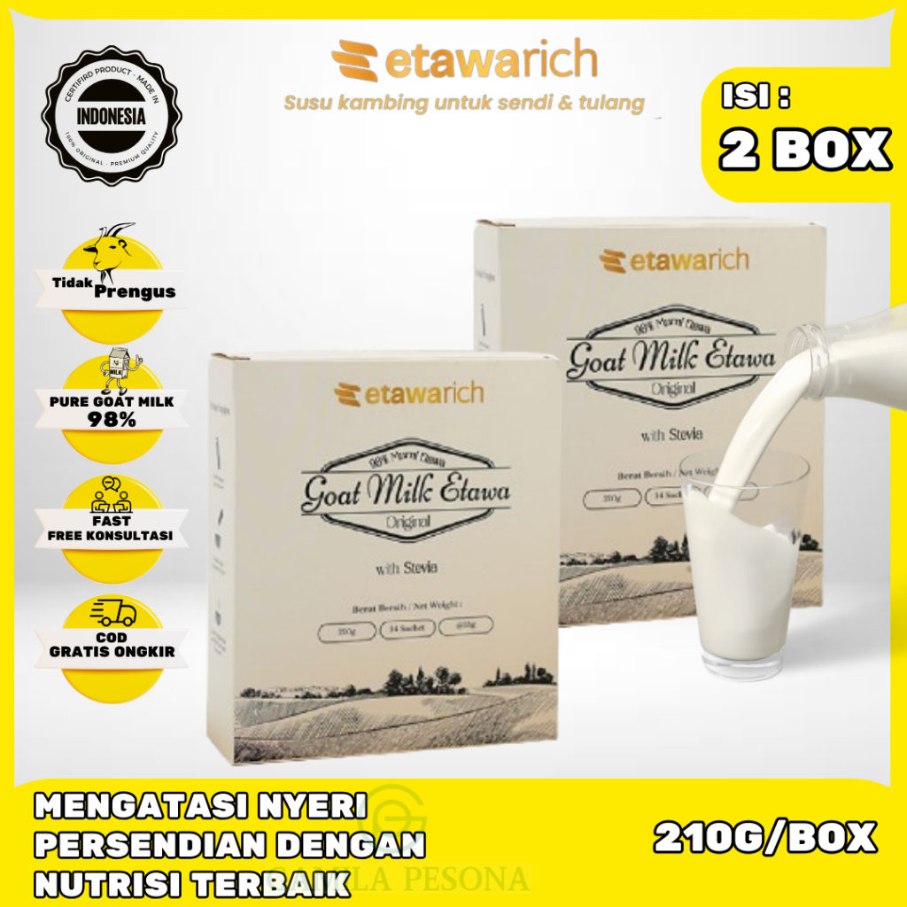 

Susu Herbal Mengobati Rematik Terbaru Isi 2 Box Etawarich Susu Kambing 98% Susu Etawa
