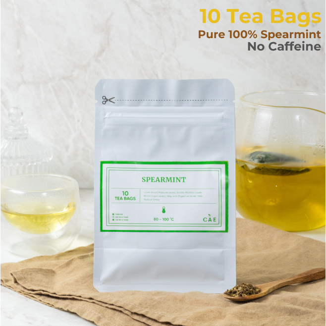 

SPEARMINT 10 TEA BAGS Teh Daun Mint Leaf Leaves Herbal Pure Organik Premium