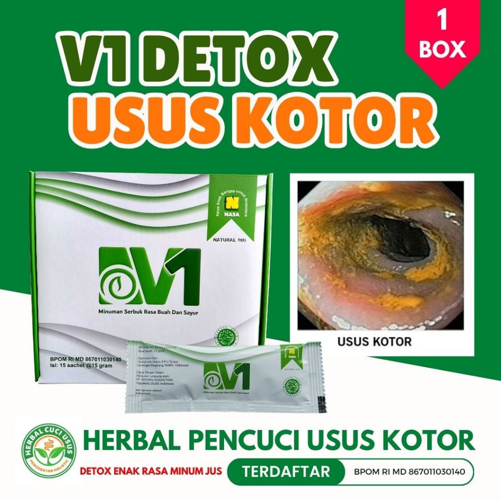 V1 Detox Usus Kotor|Detox Usus Kotor|Detox Usus|Pelancar BAB|Pembersih Usus dan Detoksifikasi|Detok|