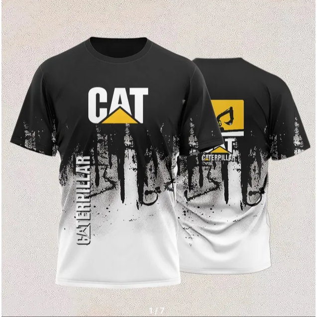 Kaos Alat Berat Caterpillar i Jersey Printing I Kaos Excavator I kaos Unisex I Drifit Prtemium