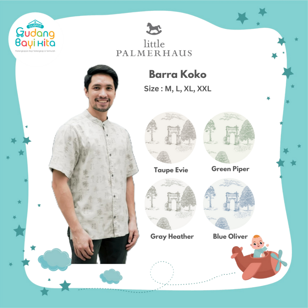 Little Palmerhaus Barra Koko - Baju Koko Dewasa Lengan Pendek