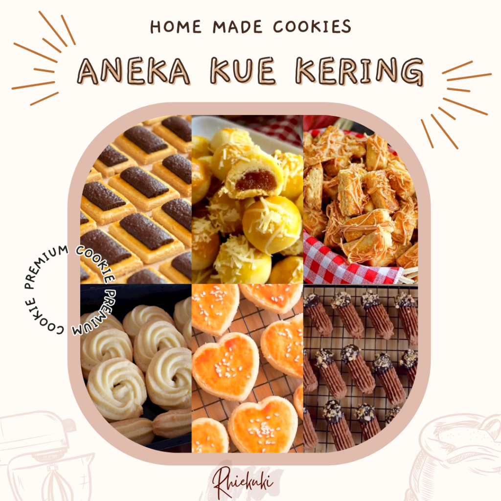 

Kue Kering Premium / Hampers Lebaran / Kue Nastar / Kastengel / Kue Kacang / Putri Salju / Butter Cookies Monde