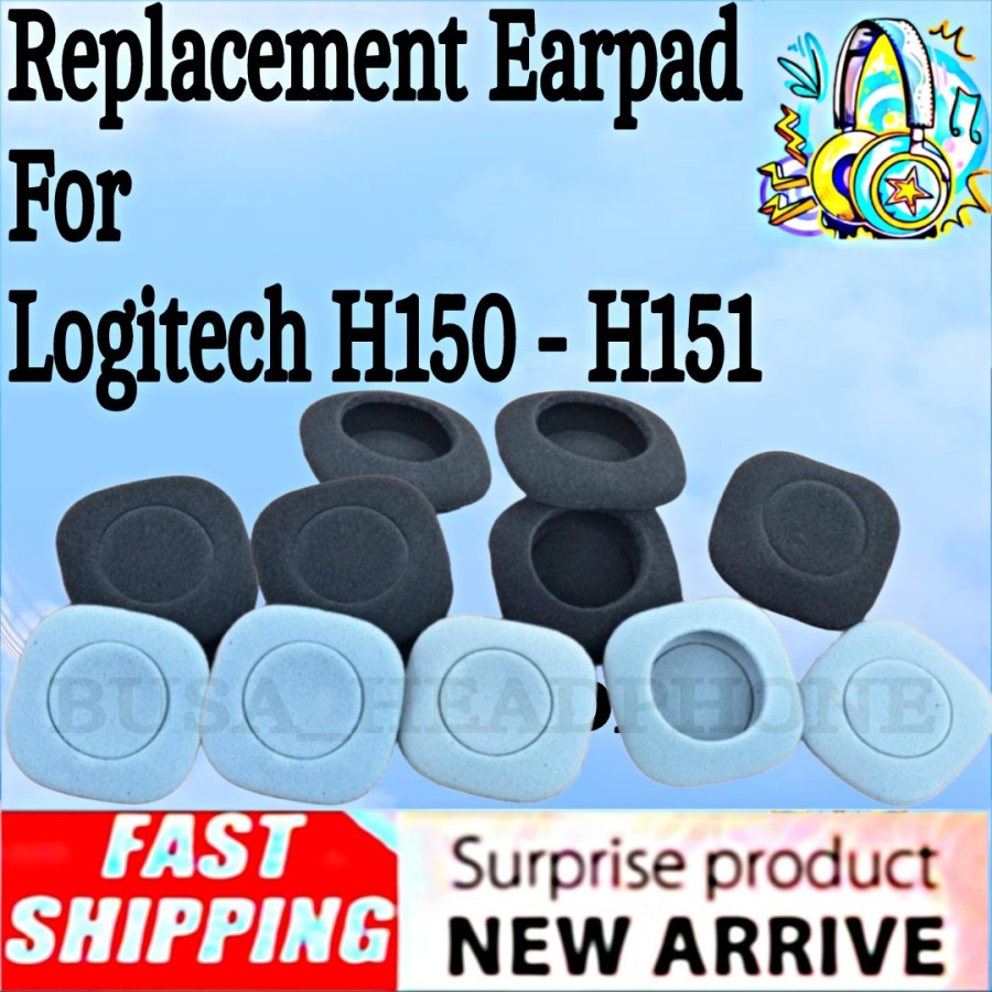 Sepasang Earpad Busa Headset Logitech H150 H151 H 150 151