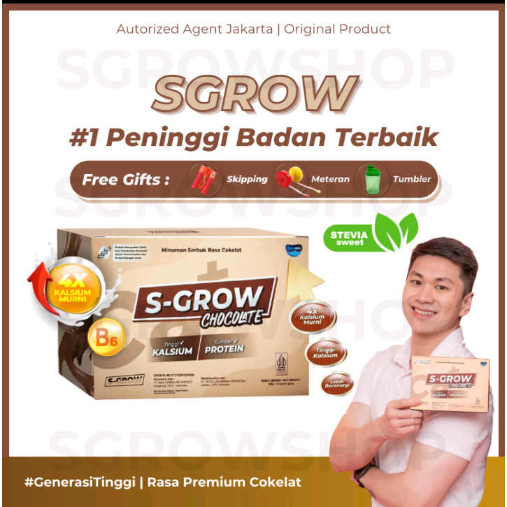 

Sgrow Susu Peninggi Badan Terbaik Rasa Cokelat 2Box