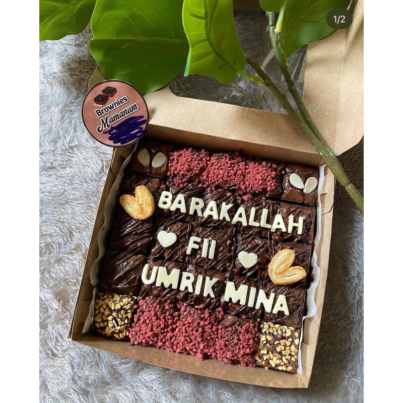 

Brownies Hias Pakai Ucapan