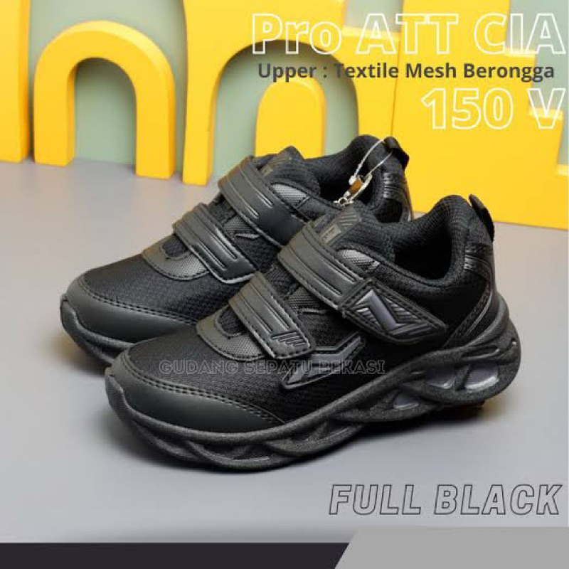 SEPATU PRO ATT CIA 150V TK HITAM/HITAM 31-34