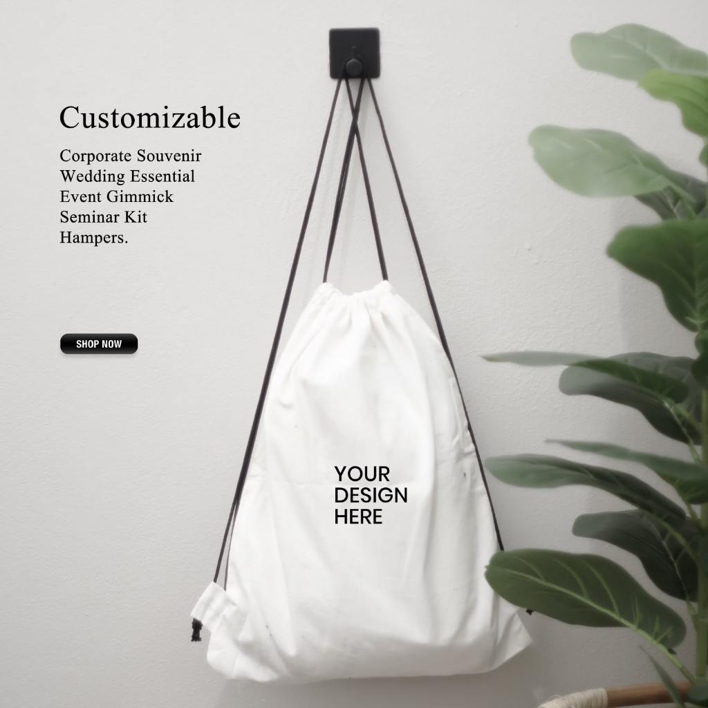 TERBARU TAS SERUT CUSTOM KANVAS POUCH SOUVENIR TAS SEKOLAH BELANJA HAMPERS