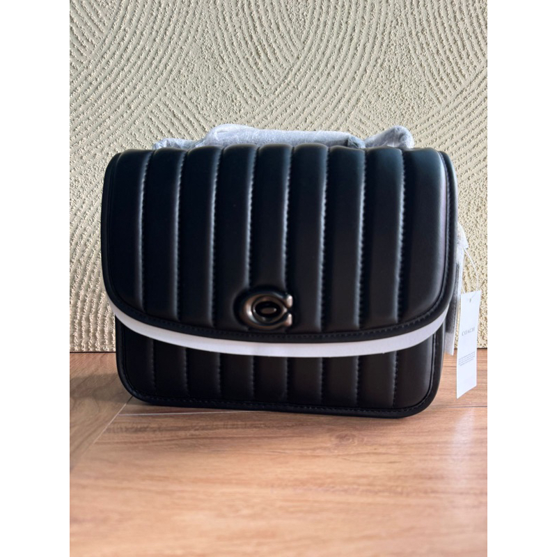 Coach Madison Shoulder Bag Quilting pewter black