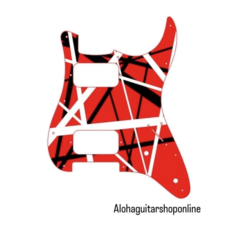 Custom Pickguard Art EVH Stripes Stratocaster HH