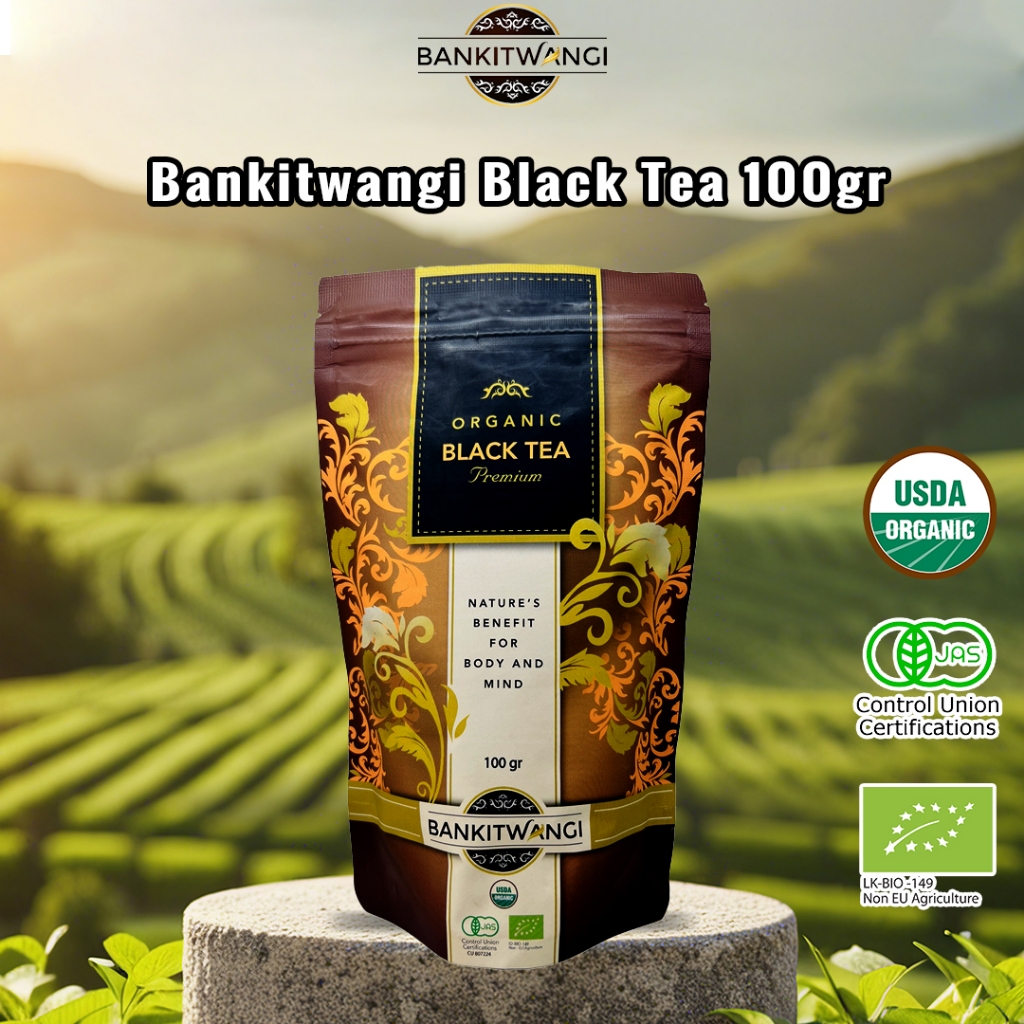 

Bankitwangi Teh Organik Black Tea Pouch 100gr || Teh Hitam Organik kemasan pouch || New Packaging!!!