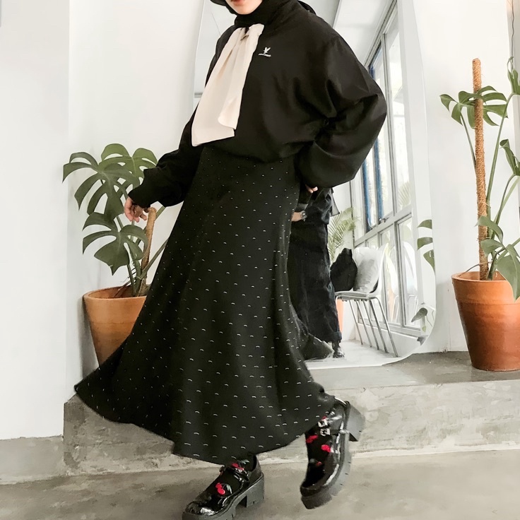 Garansi Murah  YEJI SKIRT POLKA  HIGHWEIST  POLKA KECIL WAJIB BACA DESKRIPSI PRODUK