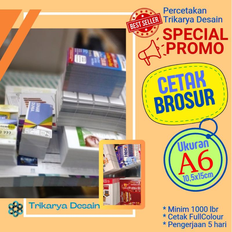 

CETAK/PRINT BROSUR/FLYER A6 10,5X15CM