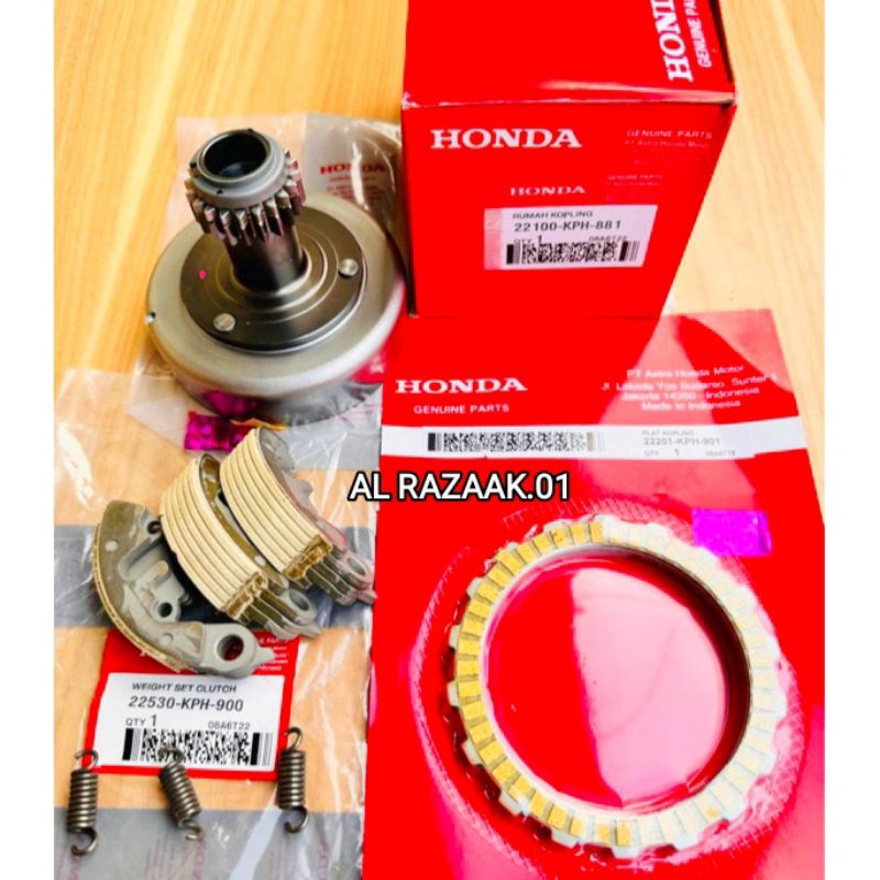 Paket lonceng Kopling KPH+Kampas Ganda only+Plat Kopling Racing Honda Supra x 125 / Kharisma
