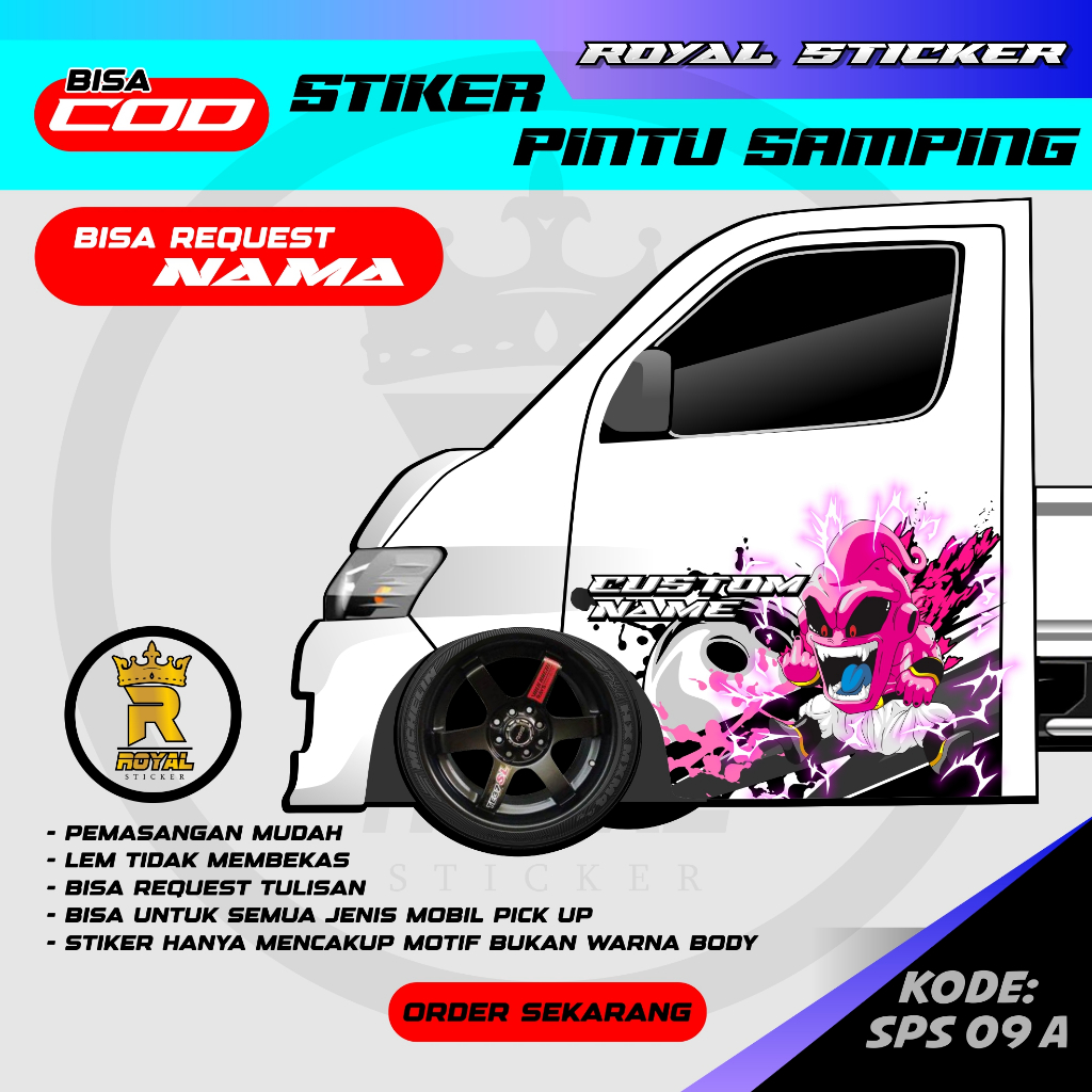 DECAL MOBIL PINTU PICK UP/ DECAL MOBIL PICK UP/ FREE CUSTOM NAMA / DECAL STIKER PICK UP GRANMAX L300