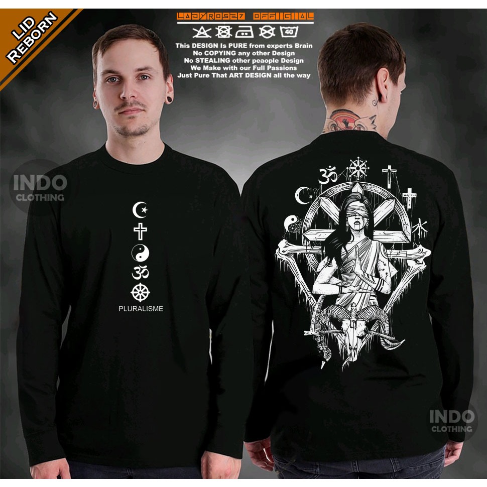 KAOS PLURALISME LENGAN PANJANG WARNA HITAM