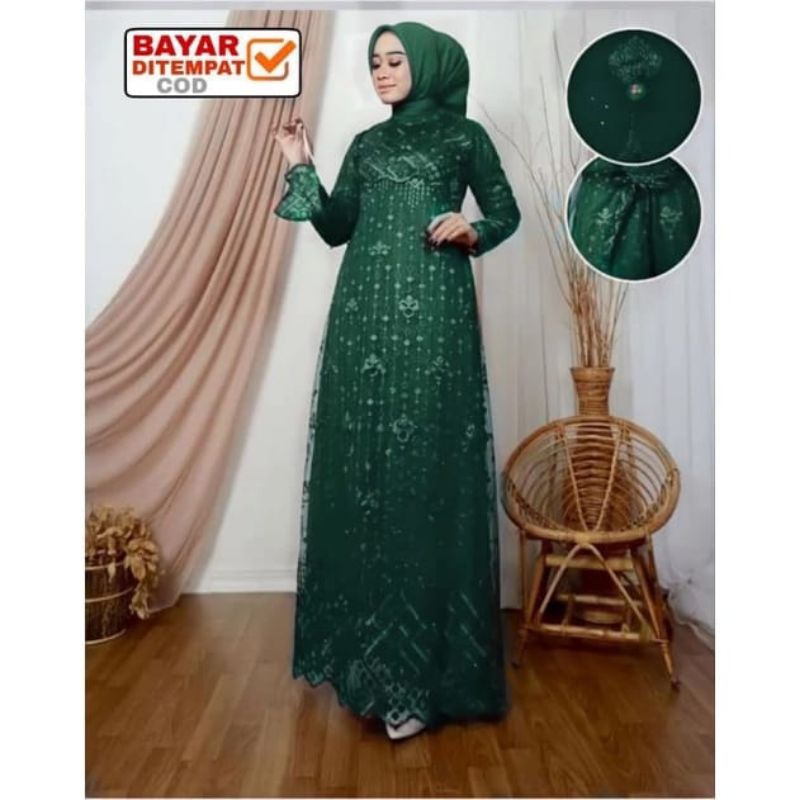 MAXI DRESS GAMIS ZAHRANI ( READY UKURAN ANAK 5THN-DEWASA 5XL )