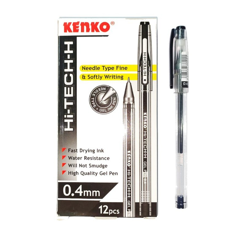 

BOLPOIN / BALLPOINT / PULPEN GEL / PEN GEL / PEN KENKO HI-TECH 0.4 HITAM