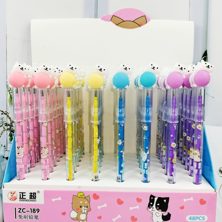 

Pensil Susun Cat Gemuk Lucu / Pensil Karakter Kucing CUTE Harga Murah ready 4 Warna Pensil Unik Alat Tulis Perlengkapan Sekolah Anak Kualitas Premium bisa Grosir dan COD