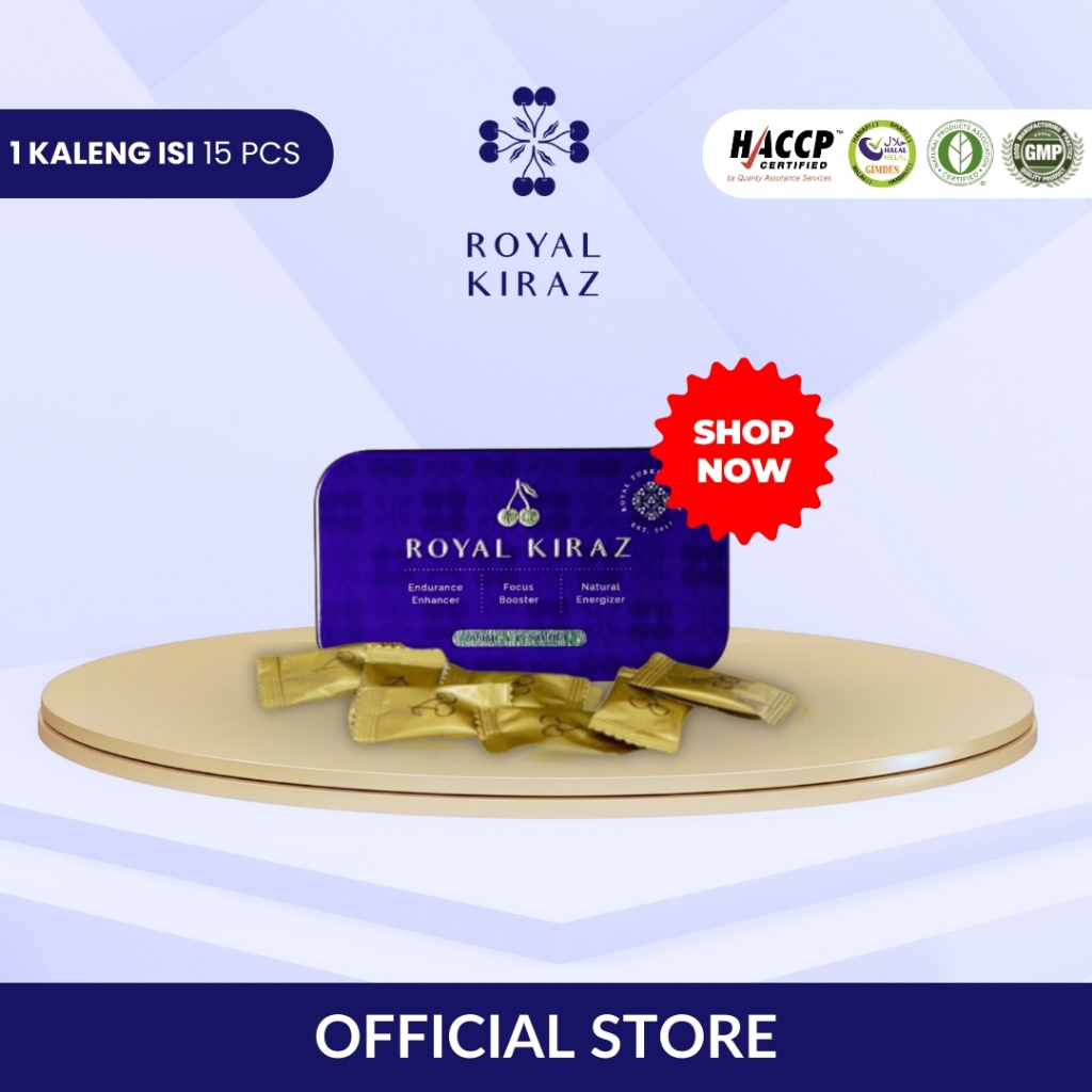 Royal Kiraz Candy - Suplemen Untuk Meningkatkan Stamina dan Vitalitas 1 Kaleng (15 Pcs)