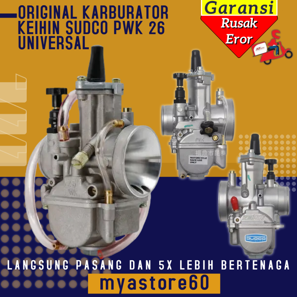 Karburator Karbu Carburator Karbulator PWK 26 PWK26 SUDCO  Keihin Original Universal Sparepart Mesin