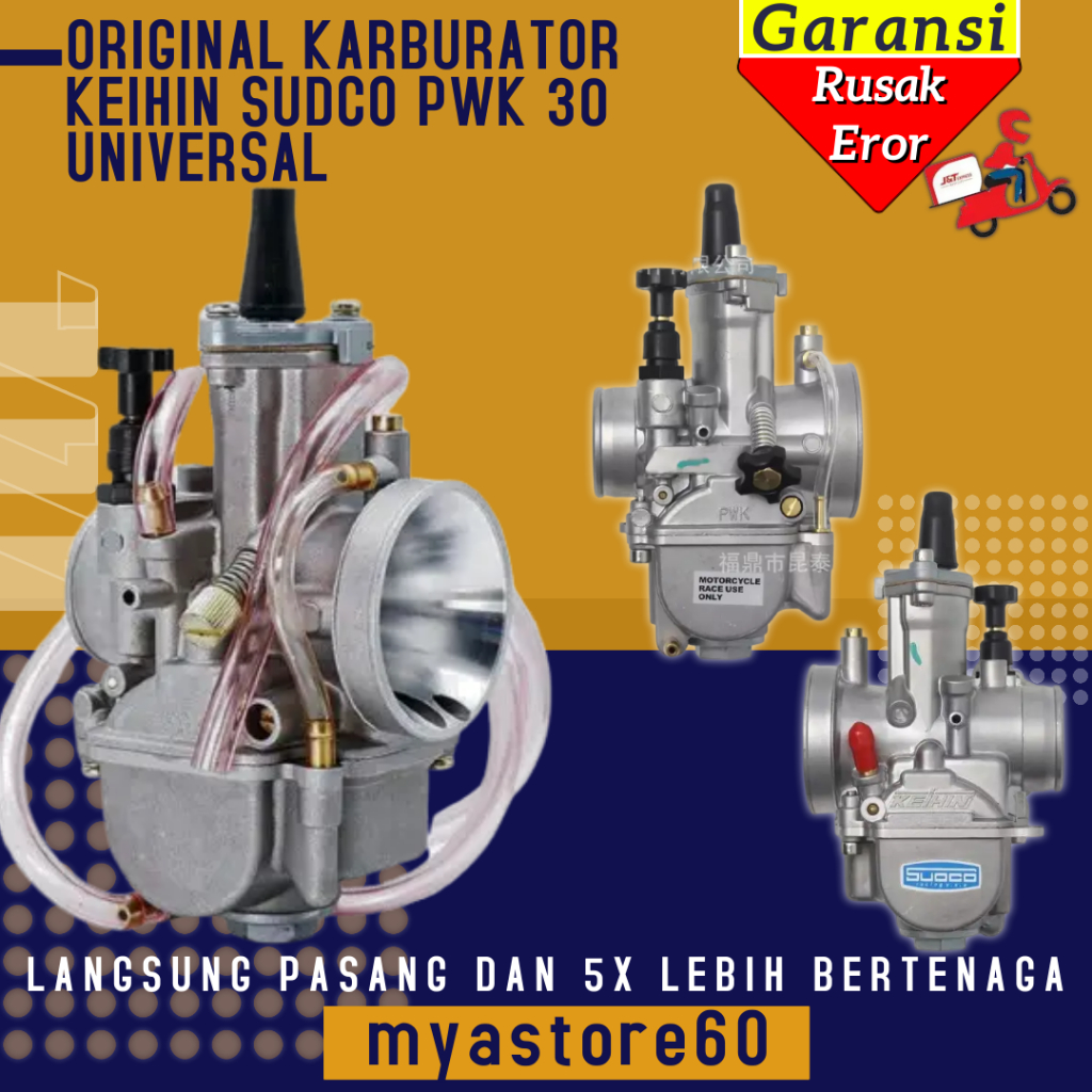 Karburator Karbu Carburator Karbulator PWK 30 PWK30 SUDCO  Keihin Original Universal Sparepart Mesin