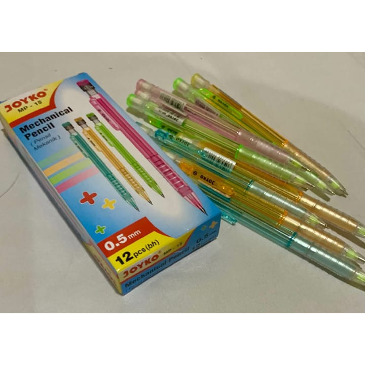 

Mechanical pencil joyk0 MP-15 0.5 mm//MP-50 0.7mm//pensil mekanik warna warni lucu unik murah