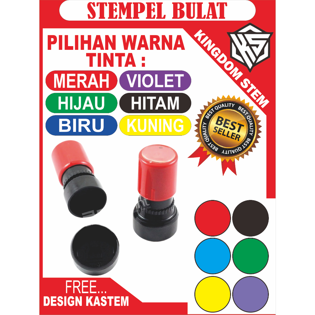 

STEMPEL BULAT DENGAN UKURAN 25mm, DISAIN BISA HUBUNGI LEWAT DM
