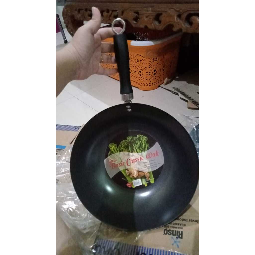Grosindo Wok Pan Basic Classic MASPION 30 cm wajan serbaguna deep fryer maspion wajan tinggi
