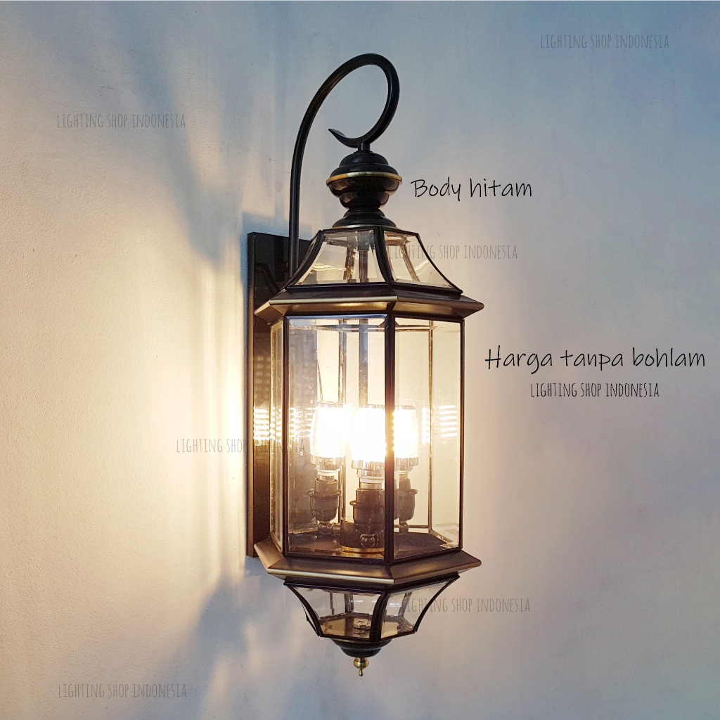 Lampu dinding kuningan modern mewah teras waterproof outdoor