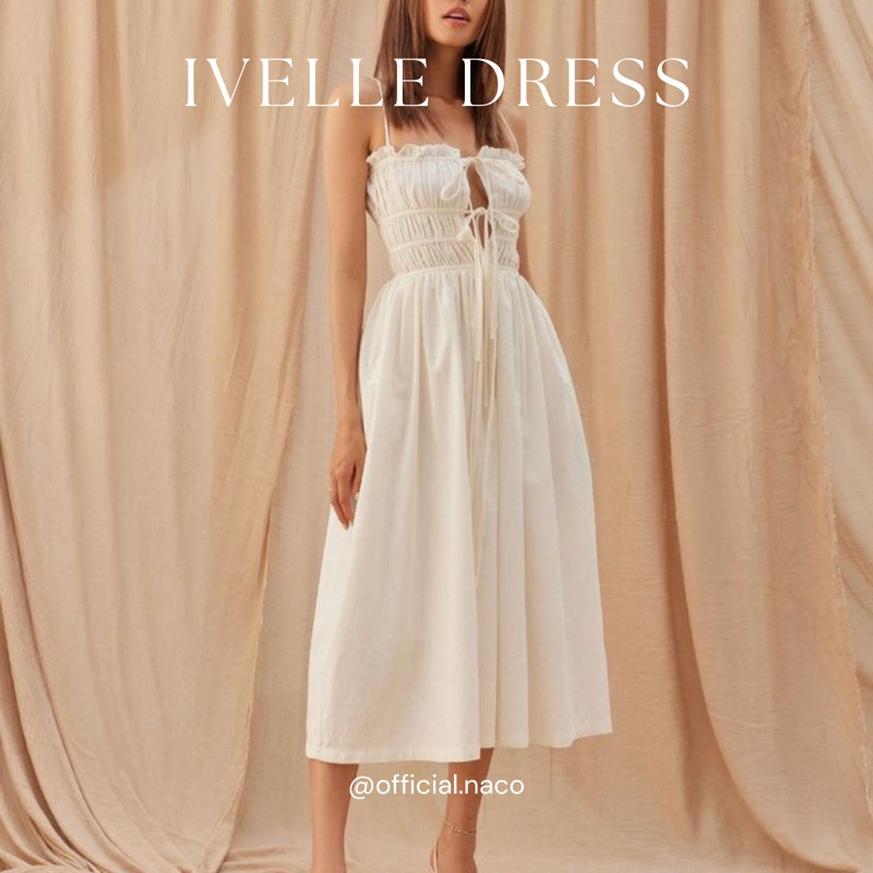 [NACO]-Ivelle Dress//Bohemian Dress//Resort wear//White Dress