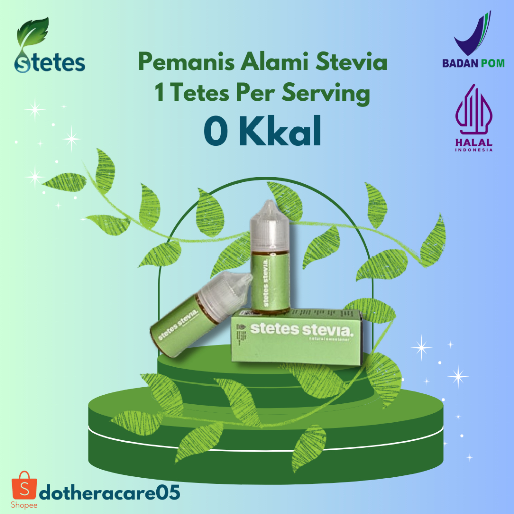 

Stetes Stevia 0 Kalori Pengganti Gula Tetes Sehat Alami BPOM Halal