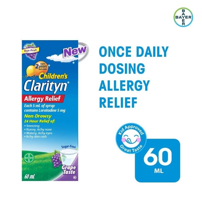 Clarityn Children's Non-drowsy 24H Allergy Relief Syrup, 60ml - Singapore