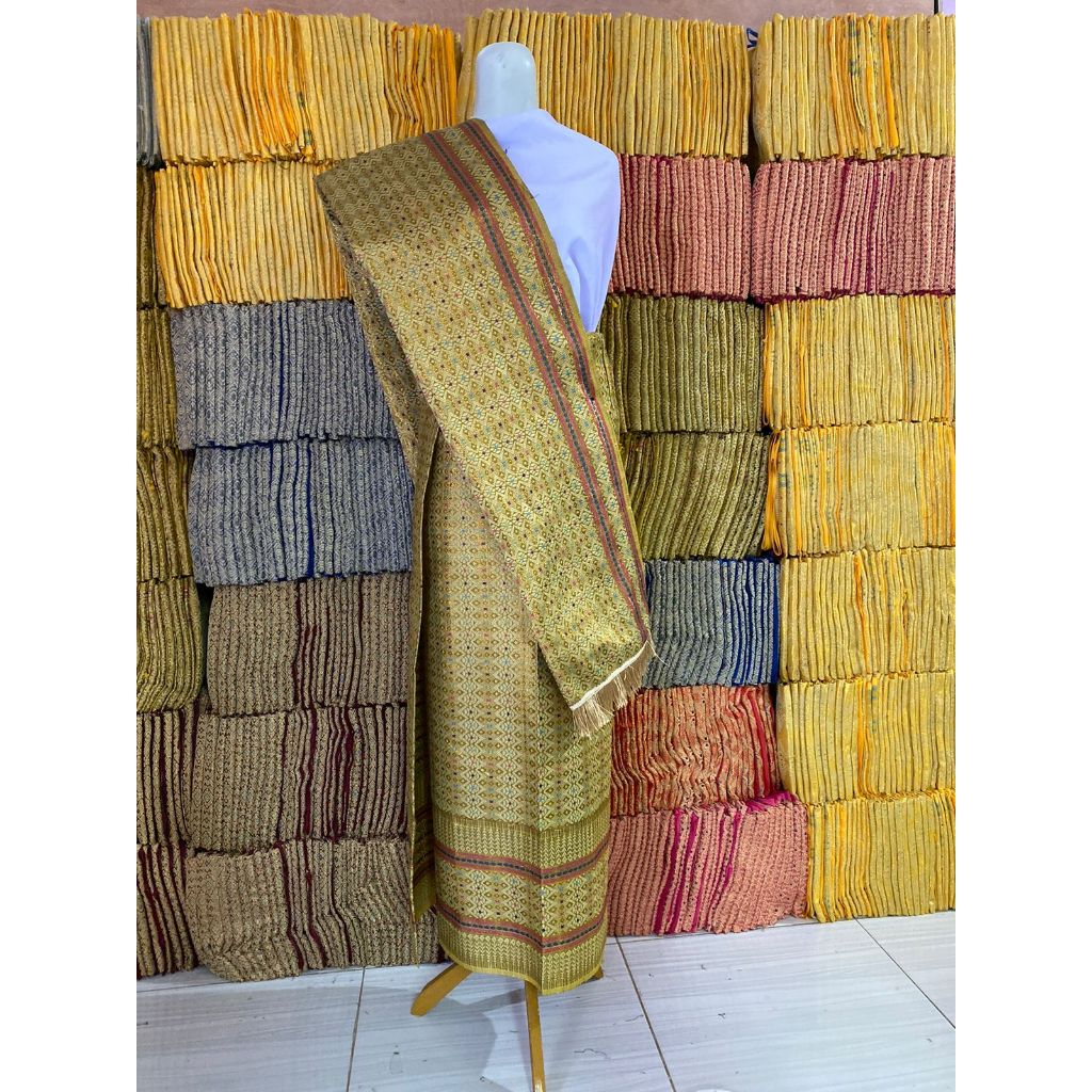 ROK SONGKET SET SELENDANG, Rok Lilit, Rok Songket Kekinian Variasi Gold