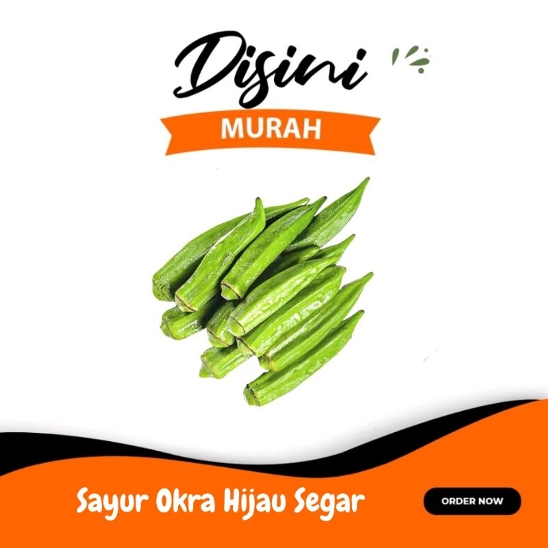 

sayur okra hijau segar