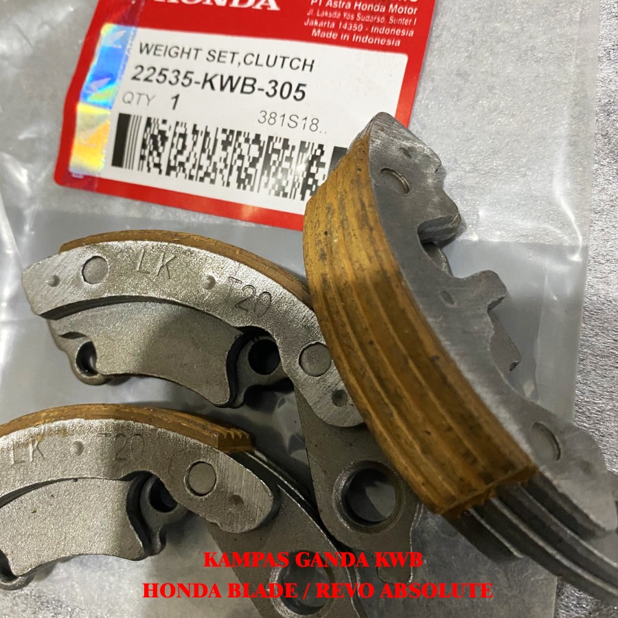 Kampas ganda kopling Honda revo Absolute kampas ganda Blade KWB