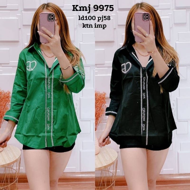 kmj 9975 kemeja panjang blouse Ktn import