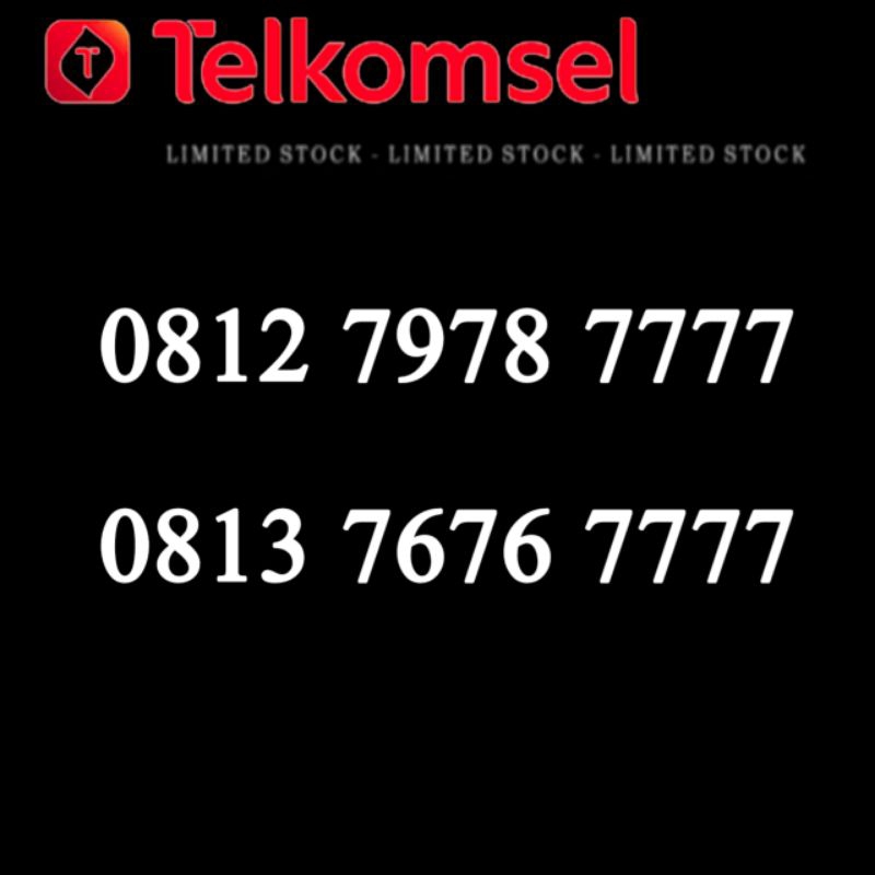 KARTU TELKOMSEL NOMOR CANTIK SIMPATI ANGKA KEMBAR 7777