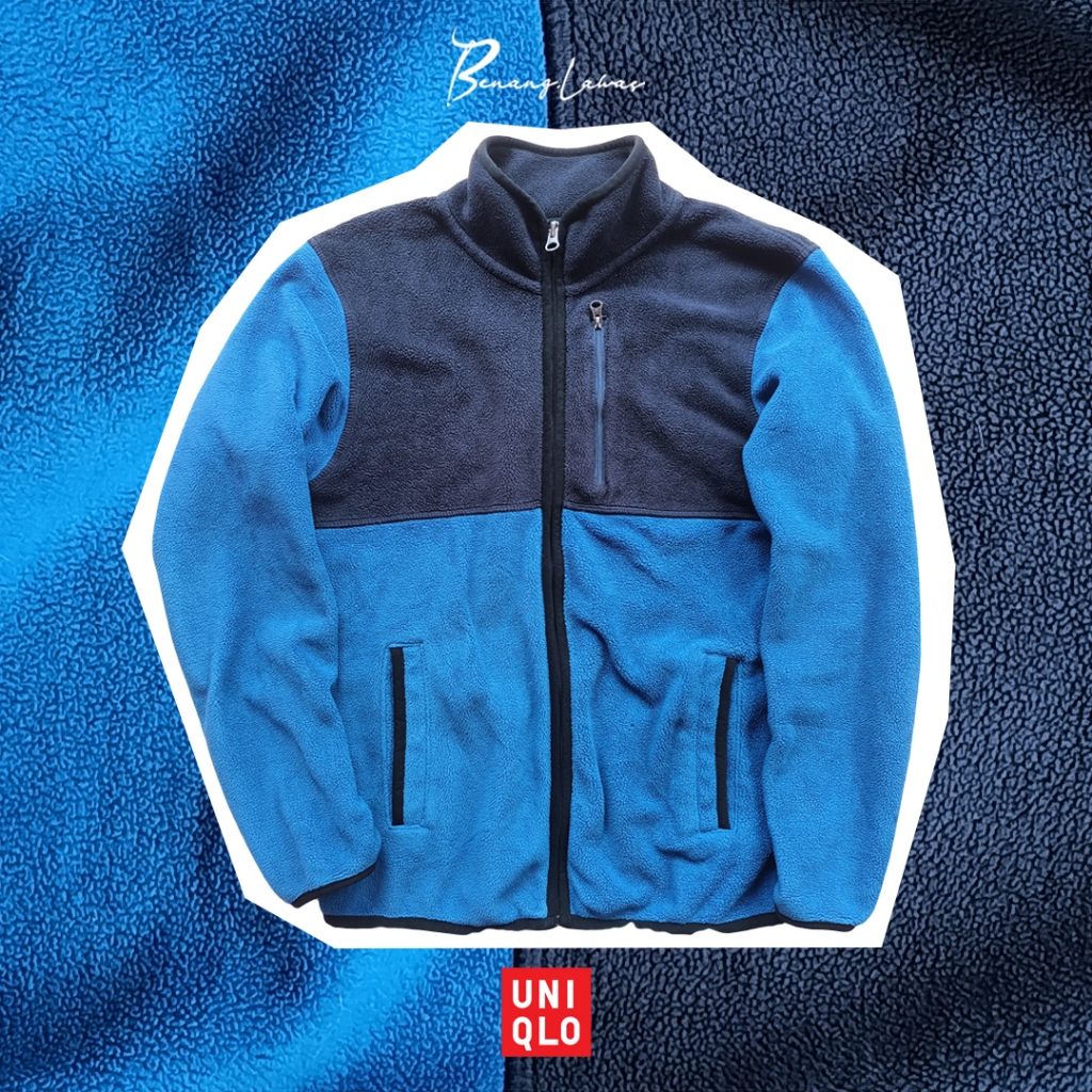 Jaket uniqlo Windproof Fleece Long Sleeve Full Zip Jacket