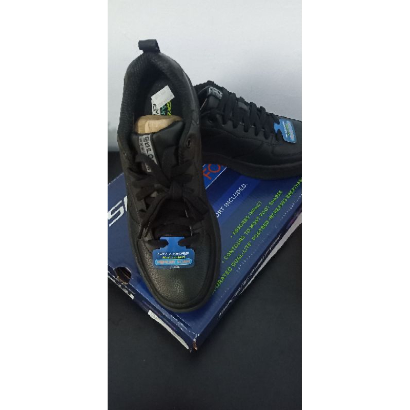 sepatu sekolah hitam Skechers MEMORY FOAM Black ORIGINAL 100% SIZE 40